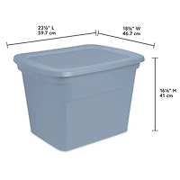 Sterilite Tote 68L Bleu Délavé 68L