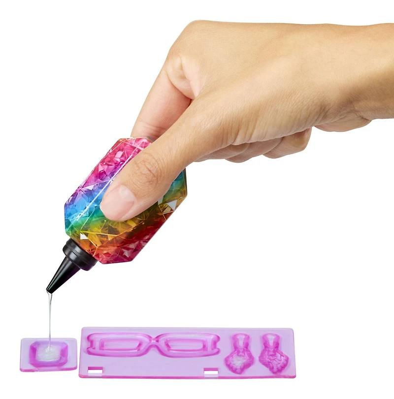 Rainbow High Creative Crystals Amaya - Poupée-mannequin arc-en-ciel de 11 po (28 cm)