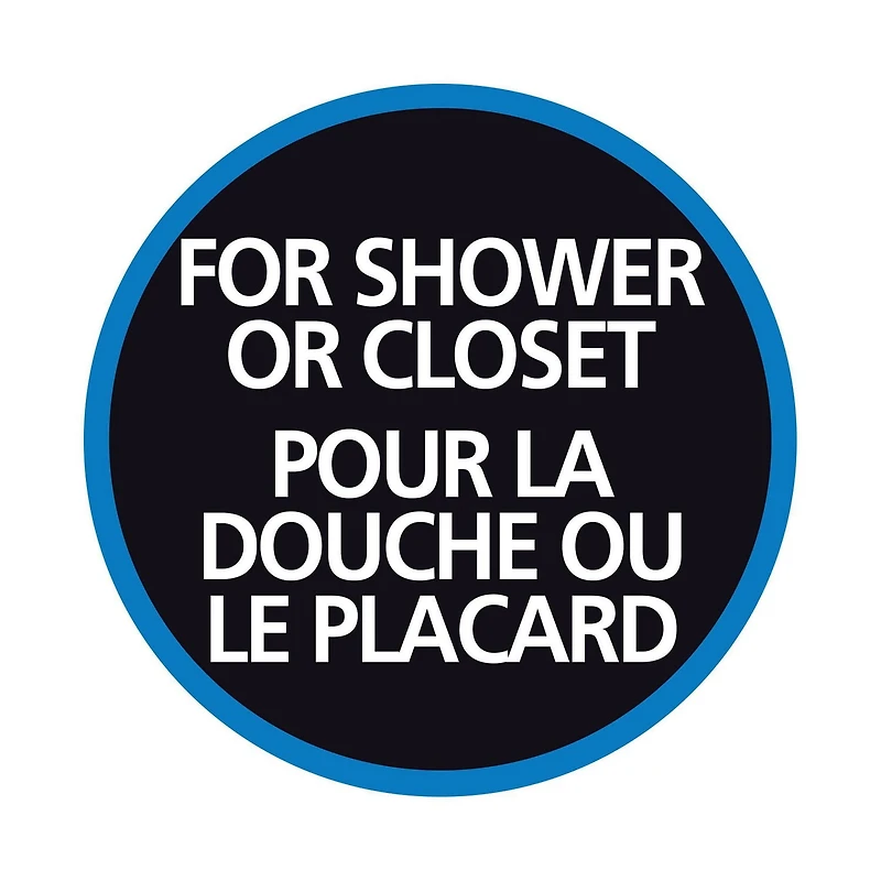 Tringle de douche à tension réglable Mainstays avec embouts décoratifs 109-183 ou 135-218 cm