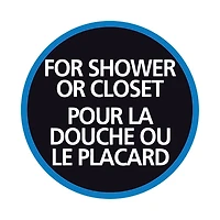 Tringle de douche à tension réglable Mainstays avec embouts décoratifs 109-183 ou 135-218 cm