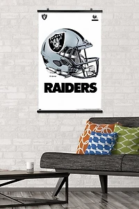 NFL Las Vegas Raiders - Drip Helmet 20 Wall Poster, 22.375" x 34" Framed