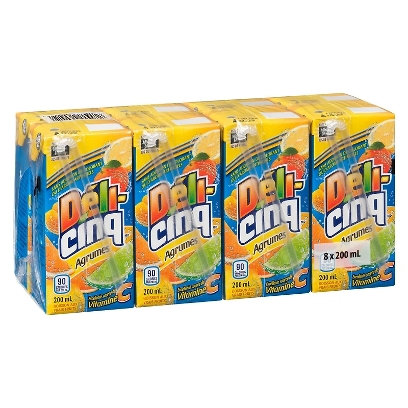 Deli-Cinq d'agrumes, 200 ml, paquet de 8 200 x ml