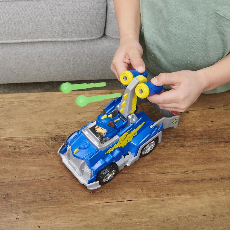 PAW Patrol, Rescue Knights Chase, Véhicule transformable avec figurine articulée à collectionner, jouets pour les enfants à partir de 3 ans
