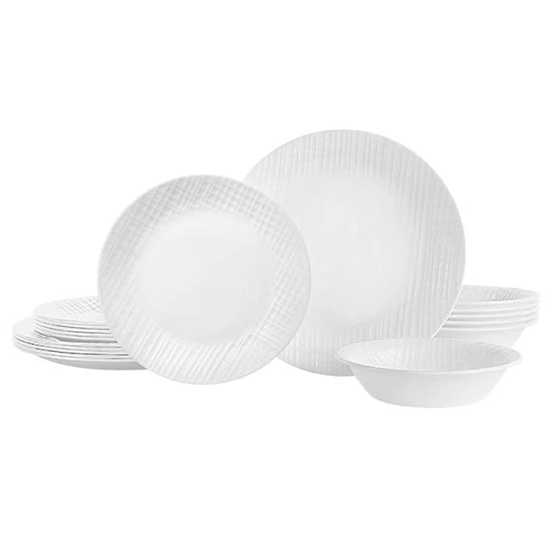 Ensemble de vaisselle 18 pièces en lin Corelle® Studio 18 pièces Corelle®