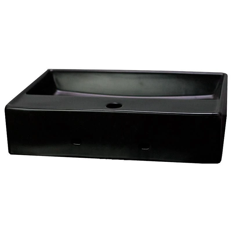 American Imaginations 19.7-in. W Above Counter Black Bathroom Vessel Sink For 1 Hole Center Drilling AI-28126