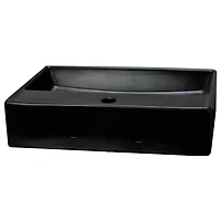 American Imaginations 19.7-in. W Above Counter Black Bathroom Vessel Sink For 1 Hole Center Drilling AI-28126