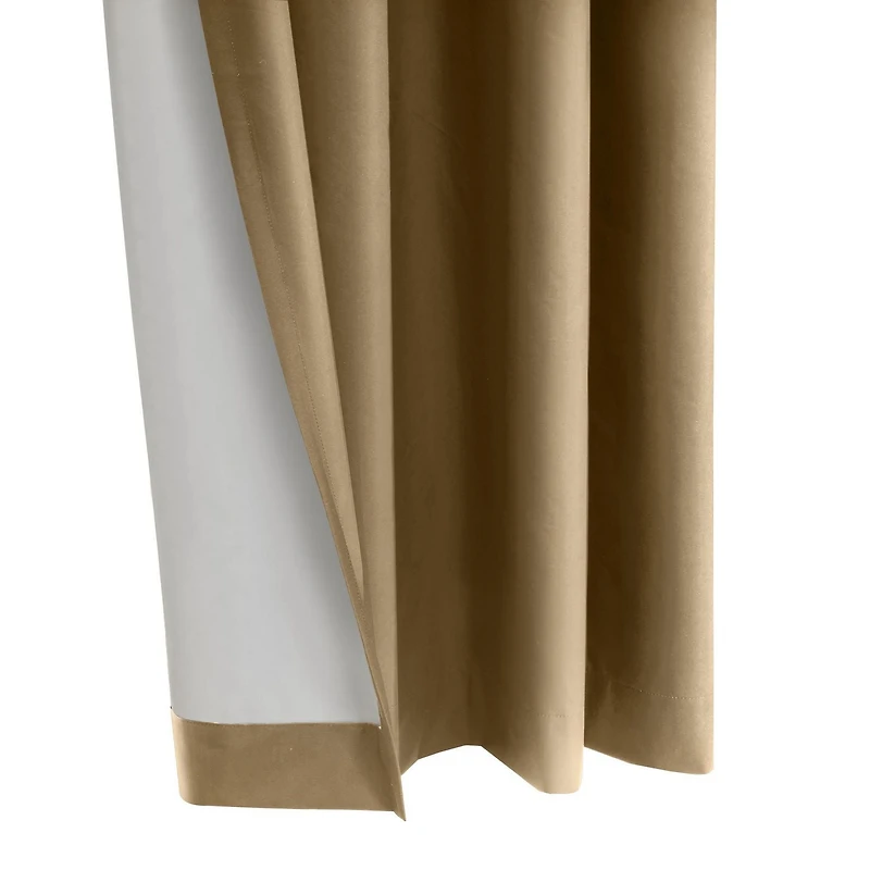 Loft Living Augustow Blackout Grommet Single Curtain Panel 52 x 108 in Sand