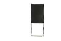 Aerys Robin Dining chairs in Black PU(Set of 4) with chrome base