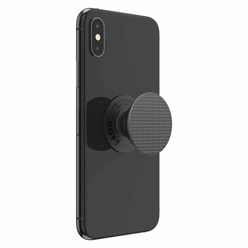 PopSocket PopGrip Knurled Texture Black | Phone Grip & Stand | Swappable Top