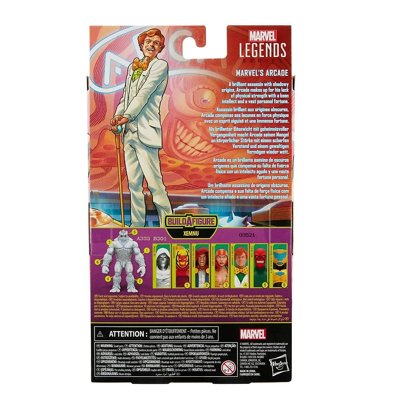 Hasbro Marvel Legends Series 6-inch Collectible Marvel's Arcade Action Figure and 2 Accessories