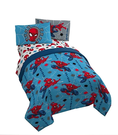 Spiderman 4pc Twin Bed Set and Bonus Bag