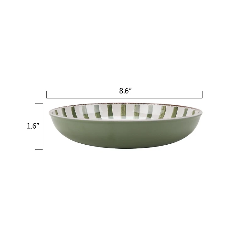 Better Homes & Gardeens Bamboo Melamine Dinner Bowl Green Set, 4pc
