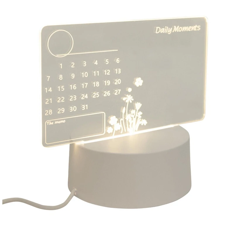 Perfect Solutions Calendrier Usb À Lumière Del Avec Marqueur Effaçable À Sec