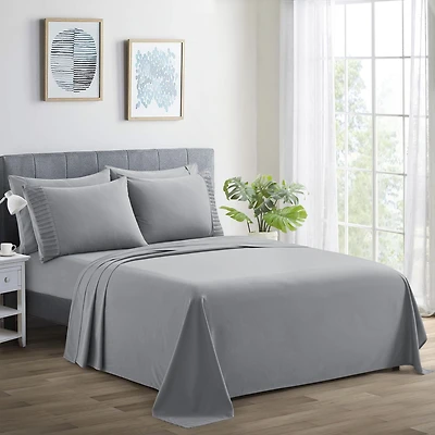 Marina Decoration Ultra Soft Silky Deep Pocket Solid Rayon from Bamboo Bedding All Season Sheet Set