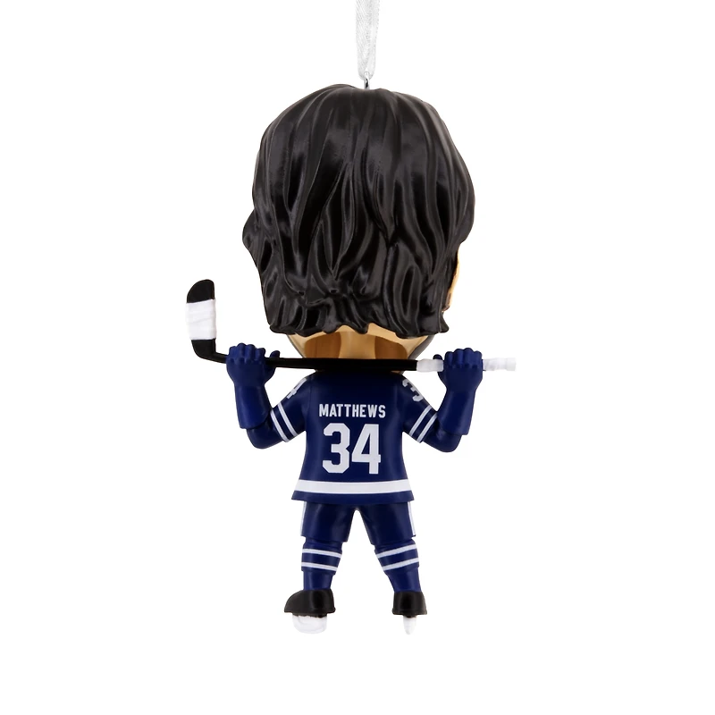 Décoration Hallmark de Noël, Auston Matthews, Les Maple Leafs de Toronto, LNH, à tête branlante