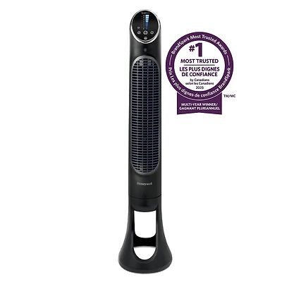 Ventilateur tour QuietSetMD HYF290BC Honeywell – Pièce entière, 40 po, 8 vitesses, Noir