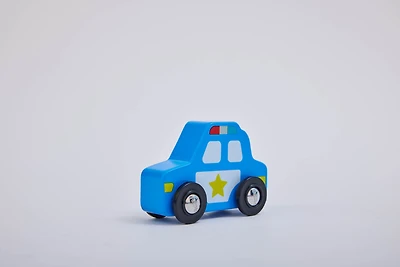 WOODEN POLICE CAR
