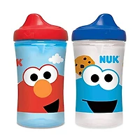 Sesame Street Tasse à bec verseur rigide, 10 oz, paquet de 2, 12+ mois, unisexe NUK 2PK. GOBELET SS