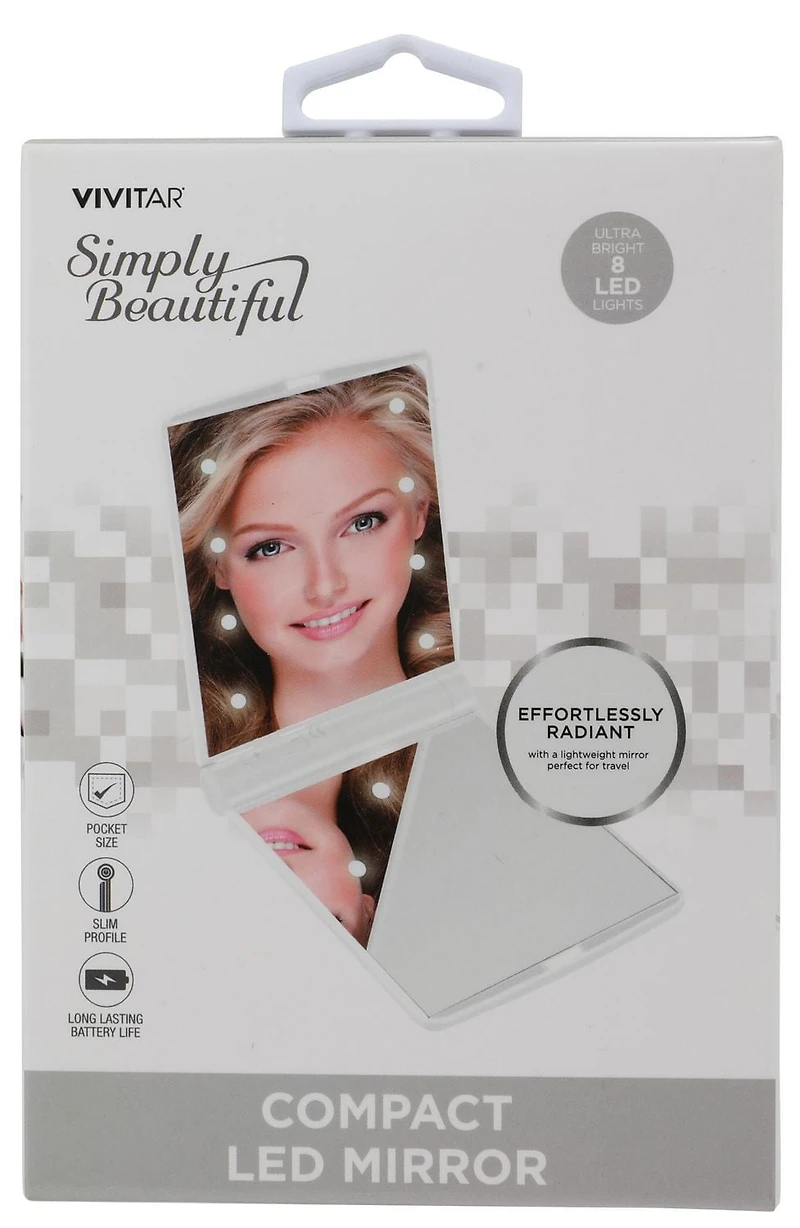 Miroir de poche à DEL de Vivitar