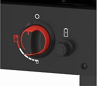 Plancha à gaz Daytona à deux brûleurs au gaz propane, noire, avec couvercle à charnière