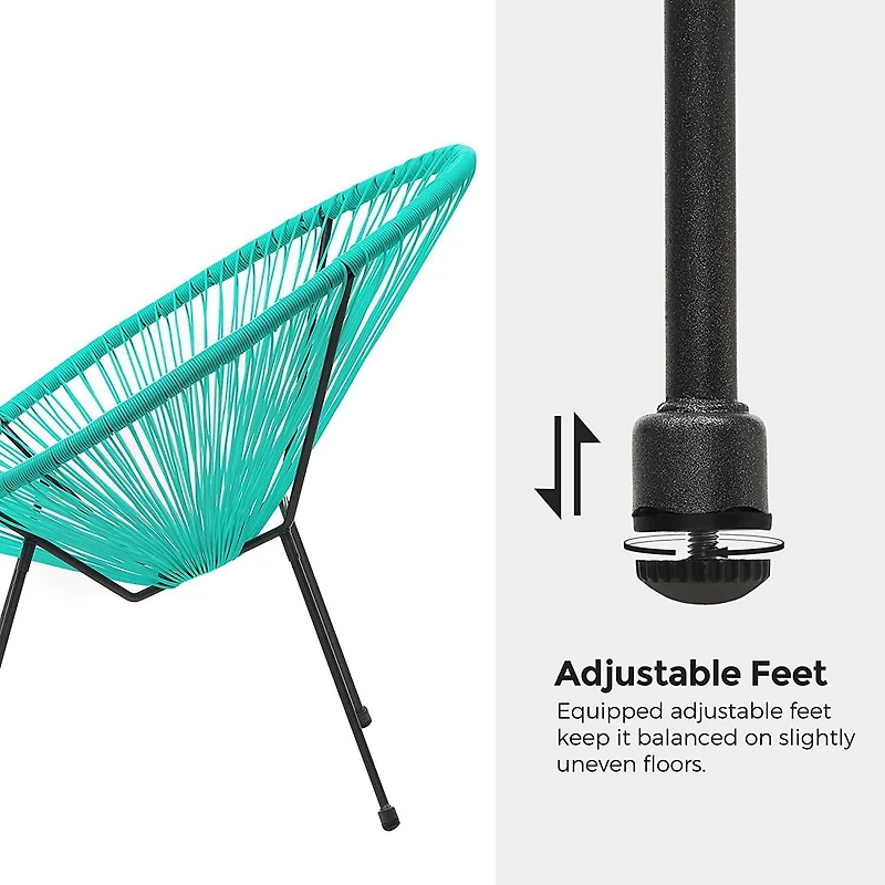 Songmics 3-Piece Acapulco Patio Furniture Set, Green