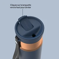 Bouteille d’eau isolée en acier inoxydable Contigo SnapSeal avec courroie de transport, 473 ml (16 oz) – antifuite, sans BPA, sans plomb, lavable au lave-vaisselle