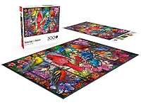 Casse-tête 500 Piece - Amazing Nature - Stained Glass Songbirds - Jigsaw de Buffalo Games