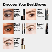 Revlon ColorStay Brow Creator Waterproof Natural Eyebrow Color Pencil, 0.33g, Eyebrow Pencil, Powder & Brush