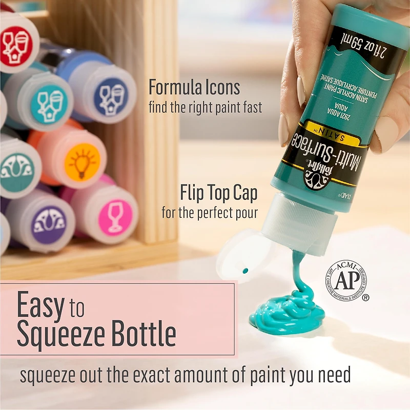 FolkArt Peinture Acrylique Satin Multi-Surface, 2 fl. oz