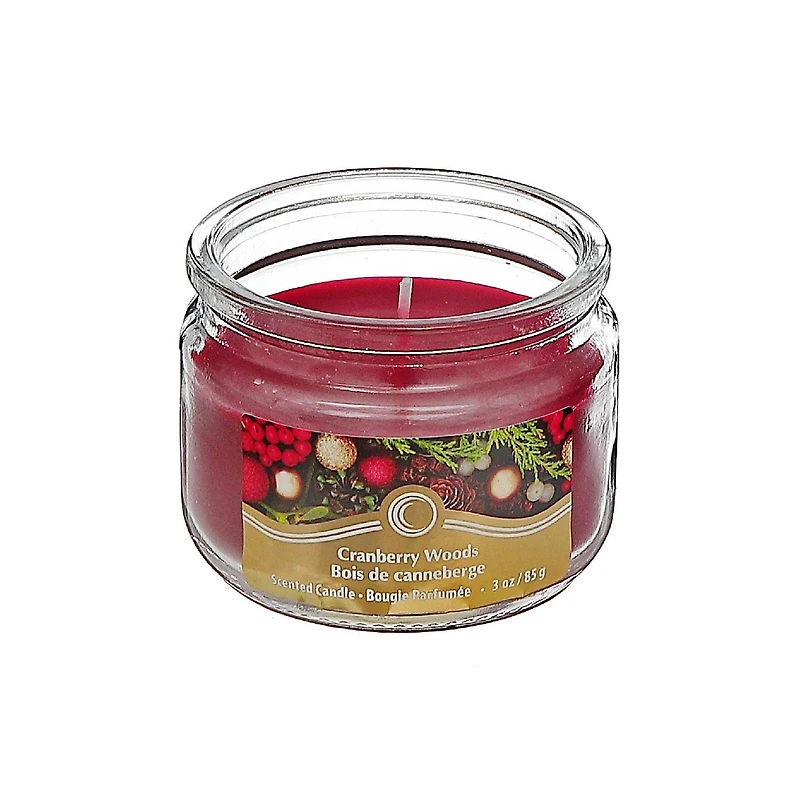 Christmas 3 Oz Bougies Parfumées Candle Cranberry Woods - Ensemble De 4