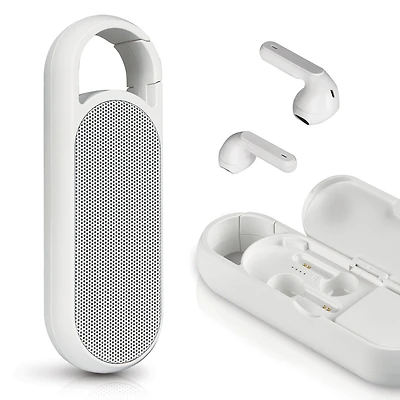 Haut-parleur sans fil Duo tout-en-1 d'Acoustic Research / Écouteurs TWS et étui de chargement