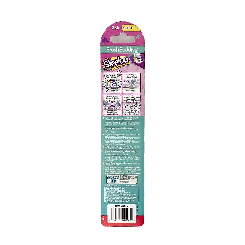 Shopkins 2pk Toothbrush