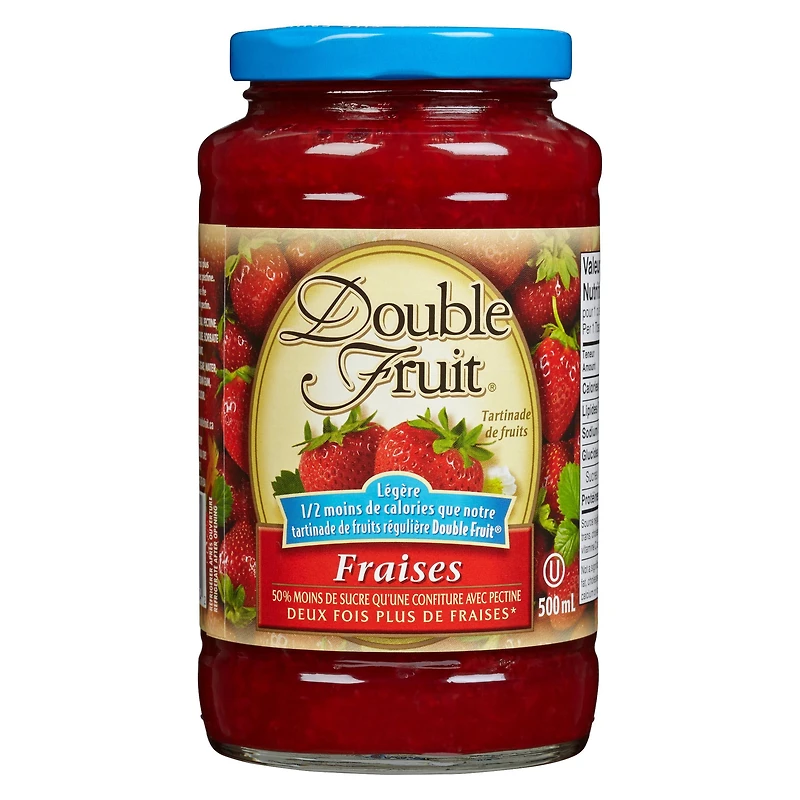 Double Fruit Légère tartinade de fraises 500mL 500 ml