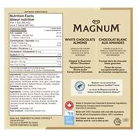 Magnum White Chocolate Almond Ice Cream Bar, 3 x 85 mL