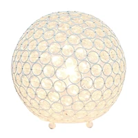 Lampe de table Elegant Designs à paillettes boule de cristal de 10 pouces