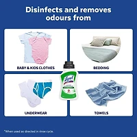 Lysol Laundry Disinfectant, Odour Eliminator, 0% Bleach, Eliminates germs that detergents may leave behind, 1.2 L