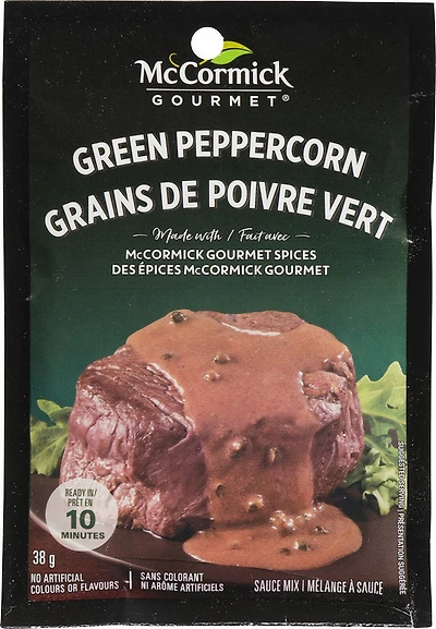 McCormick Gourmet, qualité supérieure, mélange pour sauce sèche, poivre vert
