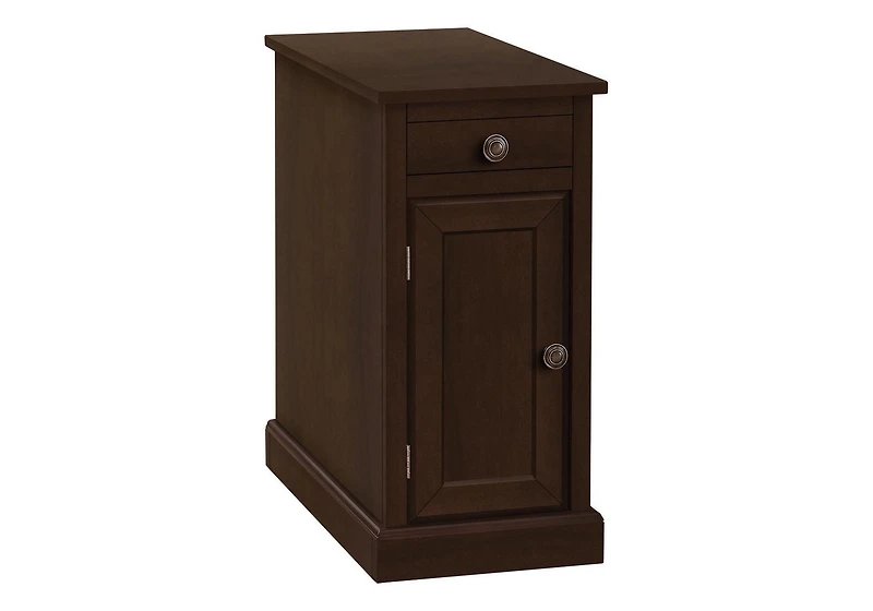 Monarch Specialties Table D'appoint, Bout, Table D'appoint, Table De Nuit, Étroit, Chambre À Coucher, Lampe, Tiroir De Rangement, Placage Brun, Traditionnel