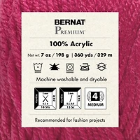 Bernat® Premium™ Yarn, Acrylic #4 Medium, 7oz/198g, 360 Yards