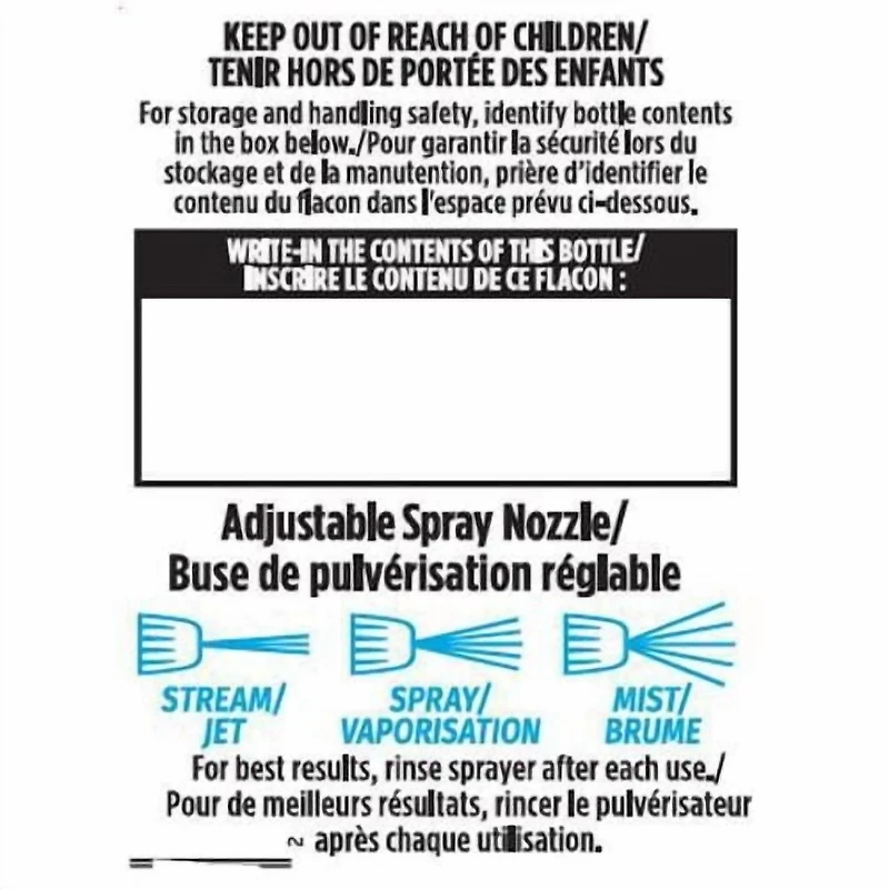 Bouteille de pulvérisation en plastique à large ouverture pour tous les angles de 32 onces de The Bottle Crew Bouteille de pulvérisation de 32 onces