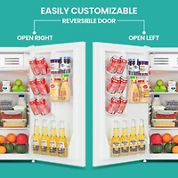 Koolatron 3,2 pi.cu. Réfrigérateur compact avec congélateur, blanc, réfrigérateur gain de place pour dortoirs et appartements