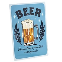 Hallmark Father's Day Card with Removable Tin Sign (Beer)