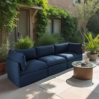 Ensemble de patio modulaire 3 places Patioflare Flexiform, bleu
