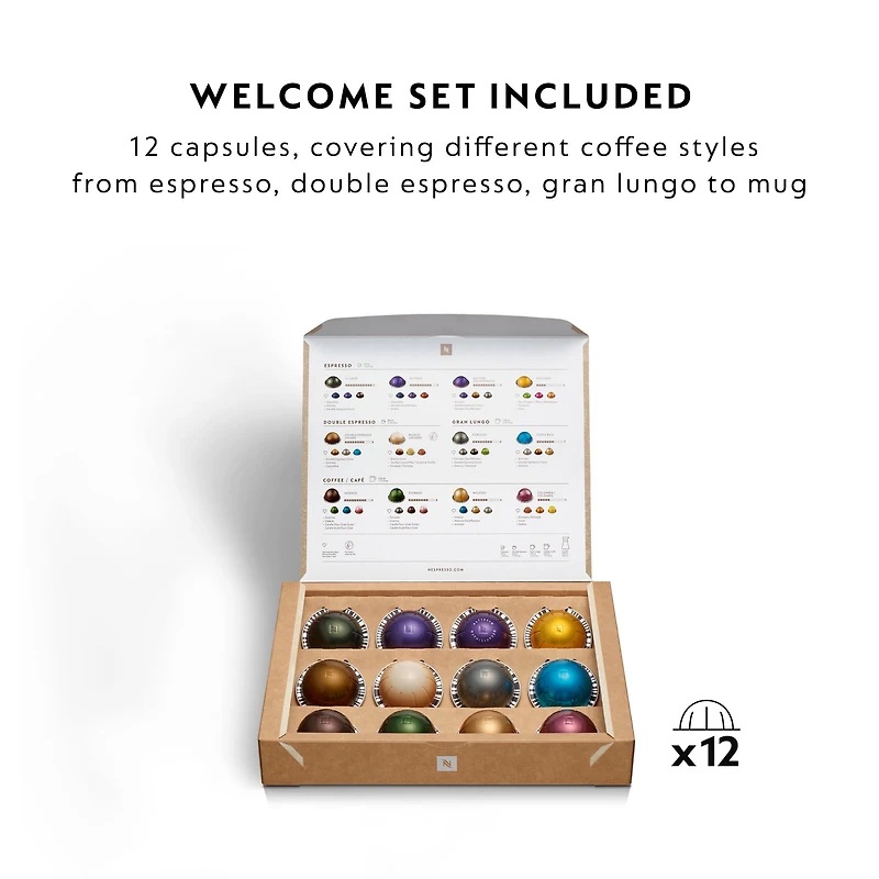 Machine à café et expresso Nespresso Vertuo Pop Coconut White de Breville 6 Tailles de Café