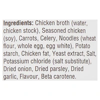 Soupe prête à servir de CampbellMD Poulet et aux nouilles classique légère, longue conservation