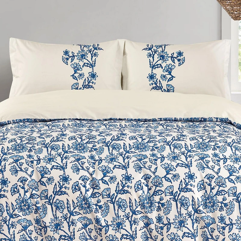 Johnson Home 5-Piece Comforter Set - 200TC Cotton, Includes Shams and Decorative Cushions
