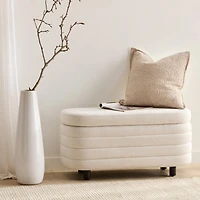 Bouclair ottoman en tissu avec rangement