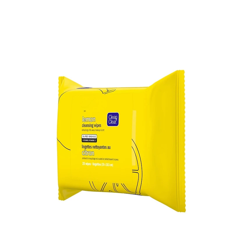 Clean & Clear Lemon Cleansing Face and Makeup Wipes, with Vitamin C