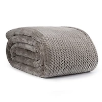 Jacquard Velvet Touch Blanket, Grey 66" x 96"