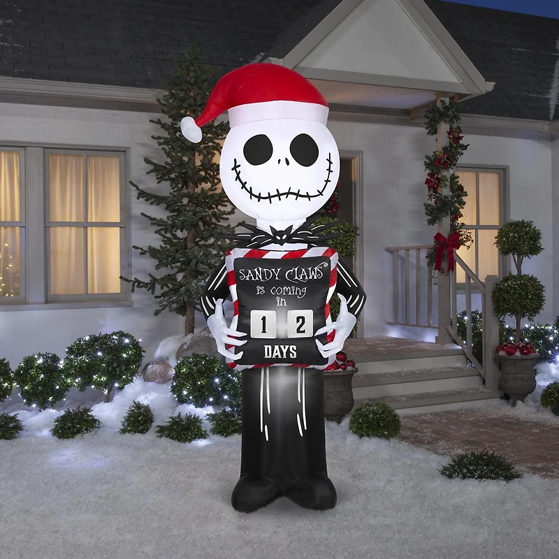 Jack Skellington gonflable de Noël avec compte à rebours de Noël